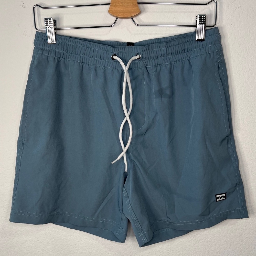 Billabong Mens Swim Trunks Elastic Waist Drawstring Blue S